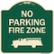 Signmission Designer Series-No Parking Fire Zone With Graphic Green, 18" x 18", G-1818-9818 A-DES-G-1818-9818 - alternate 1